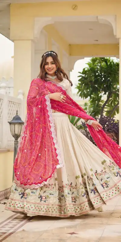 Ram 143 Pink in Color Tissue Silk Embroidery Work Lehenga Choli . Now at just ₹3249. Delivery 4-6 Working Days. Shop now. | Lehenga, Bollywood Lehenga, Creative Lehenga, Designer Lehenga, Embroidered Lehenga, Party Wear Lehenga