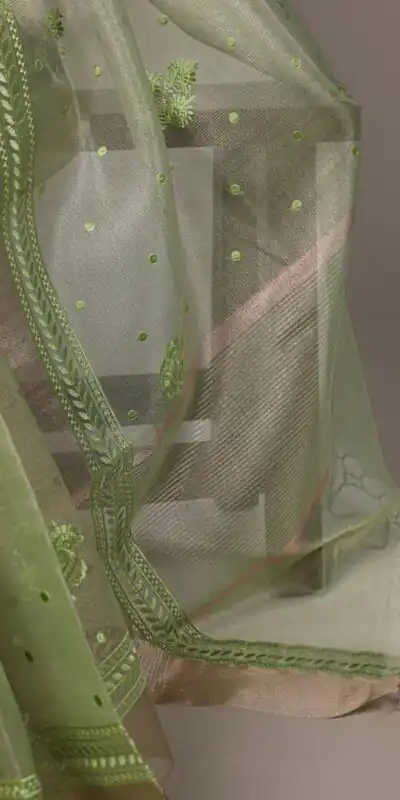 YNF 7402 Pista Color Poly Shimmer Saree with Embroidery Work. Wedding, Party, Festive Festive Deal ₹2499. Delivery 4-6 Working Days. Shop now. | Sarees, Bollywood Sarees, Creative Sarees, Designer Sarees, Embroidered Sarees, Ethnic Saree, Modern Digital sarees, Party Wear Sarees