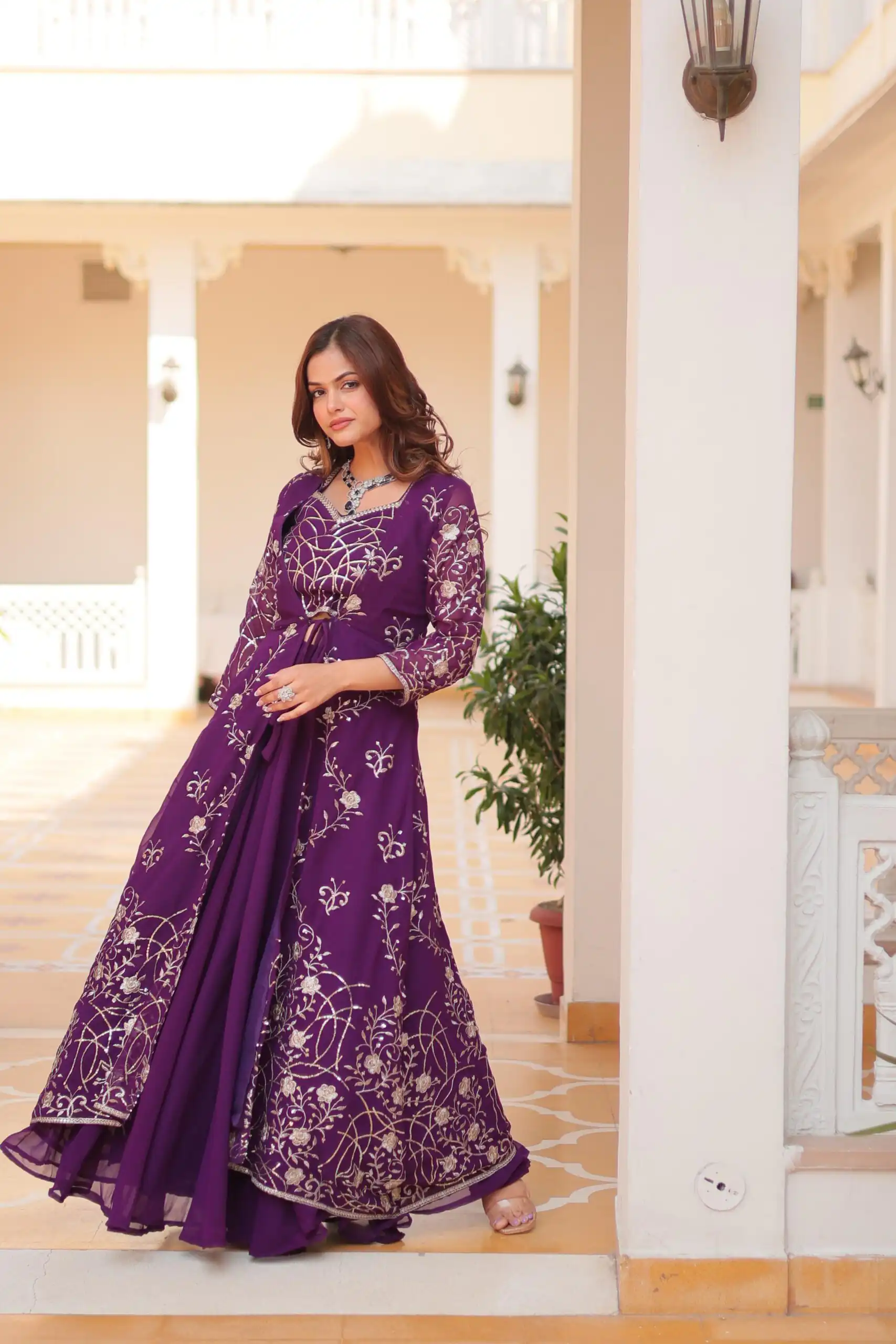 Ram 073 Purple Color Fox Georgette Lehenga Choli with Embroidery Work. Festive Deal ₹2149. Delivery 4-6 Working Days. Shop now. | Lehenga, Bollywood Lehenga, Creative Lehenga, Designer Lehenga, Embroidered Lehenga, Party Wear Lehenga