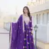 Ram 062 Purple Fox Georgette Gown Perfect for Wedding, Party, Family Gatherings, Durga Puja, Eid – . Festive Deal ₹1799. Delivery 4-6 Working Days. Shop no | Gowns, Bollywood Gowns, Creative Gowns, Designer Gowns, Embroidered Gowns, Party Wear Gowns