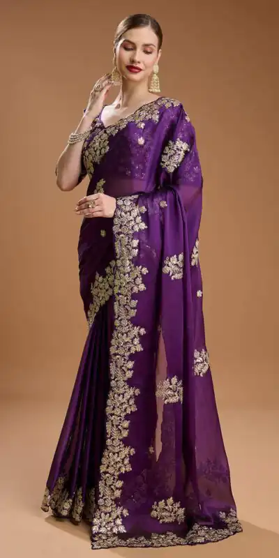 BT 1301 Purple Rangoli Silk Saree with Sequins Work & Embroidery Work. Now at just ₹1999. Delivery 4-6 Working Days. Shop now. | Sarees, Bollywood Sarees, Creative Sarees, Designer Sarees, Embroidered Sarees, Ethnic Saree, Modern Digital sarees, Party Wear Sarees