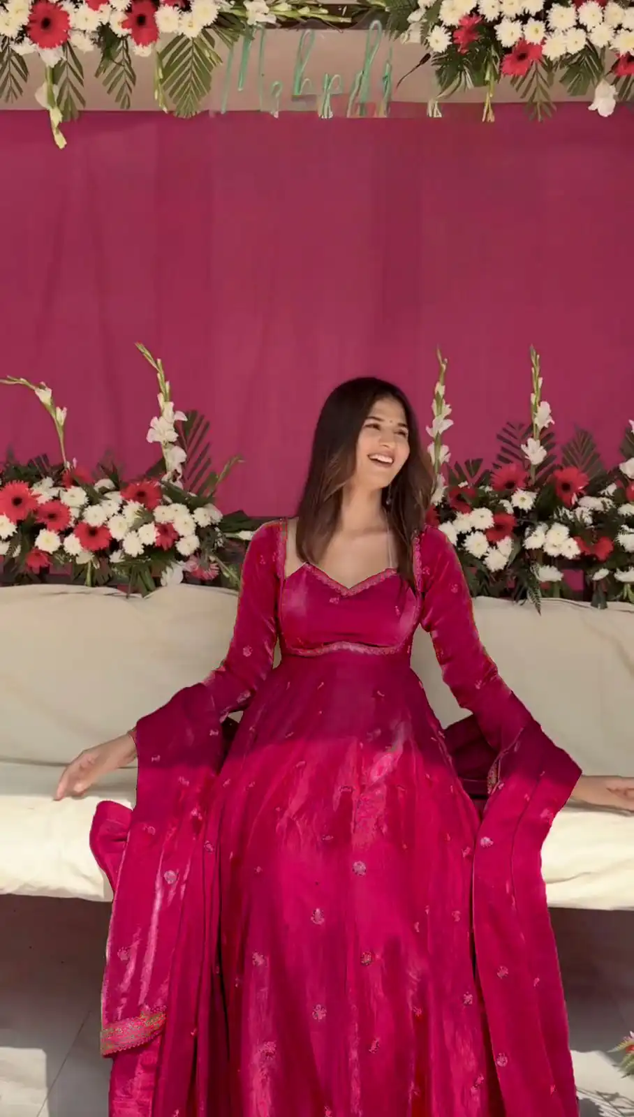 RTC 5937 Rani Pink Fendy silk Gown with Lace Work. Wedding, Party, Festive, Events Get it for ₹2149. Delivery 4-6 Working Days. Shop now. | Gowns, Bollywood Gowns, Creative Gowns, Designer Gowns, Embroidered Gowns, Party Wear Gowns