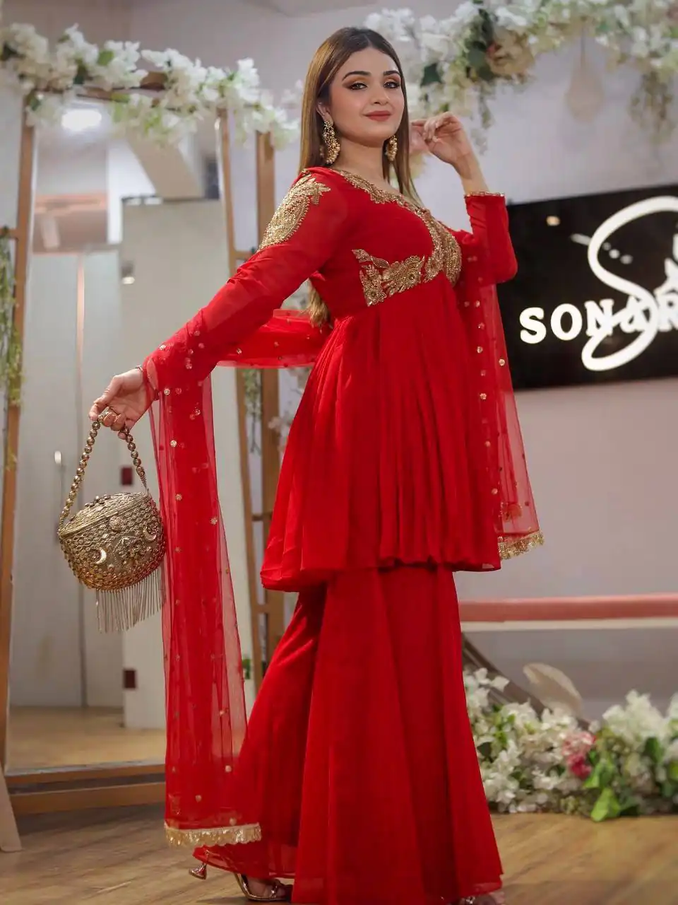 BT 5006 Red Fox Georgette Salwar Suit with Sequins Work & Embroidery Work. Best Price ₹1999. Delivery 4-6 Working Days. Shop now. | Jump Suits, Tops & Bottoms, Track Suits, Salwar suit, Casual Suits, Creative suits, Designer Suits, Palazzo Suits, Party Wear Suits, Patiala Suits, Straight Suits, Trendy Wear