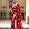 KPR 190 Red Soft Lichi Silk Jacquard Work Saree with Designer Work Wedding, Party, Festive, Events, Deal ₹1399. Delivery 4-6 Working Days. Shop now. | Sarees, Bollywood Sarees, Creative Sarees, Designer Sarees, Embroidered Sarees, Ethnic Saree, Modern Digital sarees, Party Wear Sarees