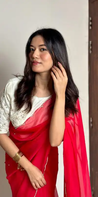 AC CHERRY Red Red Soft Organza With Handwork Saree Wedding, Party, Festive, Events Affordable Price ₹2099. Delivery 4-6 Working Days. Shop now. | Sarees, Bollywood Sarees, Creative Sarees, Designer Sarees, Embroidered Sarees, Ethnic Saree, Modern Digital sarees, Party Wear Sarees