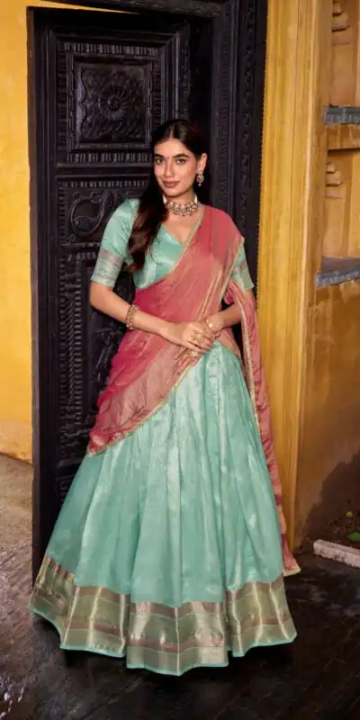 LNB 2025 Sky Blue Dupion Silk Lehenga Choli Perfect for Wedding, Party, Ethnic Day, Pongal, Temple Visit – . Introductory Price ₹2449. Delivery 4-6 Work | Lehenga, Bollywood Lehenga, Creative Lehenga, Designer Lehenga, Embroidered Lehenga, Party Wear Lehenga