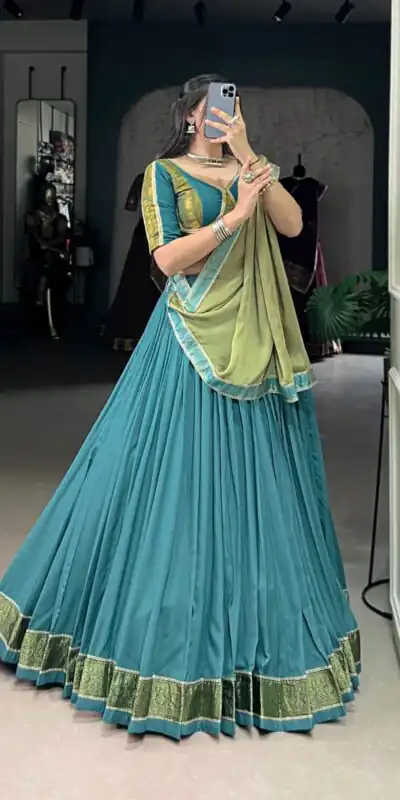 LNB 1608 Teal in Pure Rayon Zari Work & Lace Work Lehenga Choli . Special Price ₹2999. Delivery 4-6 Working Days. Shop now. | Lehenga, Bollywood Lehenga, Creative Lehenga, Designer Lehenga, Embroidered Lehenga, Party Wear Lehenga