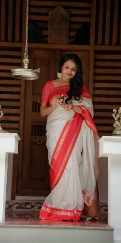 KPR 240 White in Color Soft Lichi Silk Lace Work & Lace Border Saree . Now at just ₹1449. Delivery 4-6 Working Days. Shop now. | Sarees, Bollywood Sarees, Creative Sarees, Designer Sarees, Embroidered Sarees, Ethnic Saree, Modern Digital sarees, Party Wear Sarees