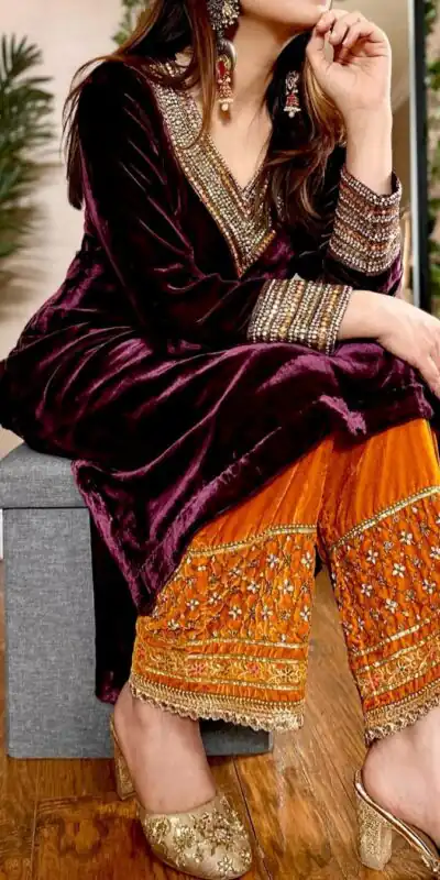 LG 2028 Wine Velvet Salwar Suit with Mirror Work & Embroidery Work. Available at ₹1949 only. Delivery 4-6 Working Days. Shop now. | Jump Suits, Tops & Bottoms, Track Suits, Salwar suit, Casual Suits, Creative suits, Designer Suits, Palazzo Suits, Party Wear Suits, Patiala Suits, Straight Suits, Trendy Wear