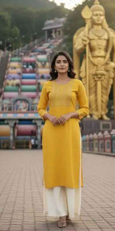 INLI Batu Caves Yellow Rayon Kurti Perfect for Wedding, Party, Diwali, Anniversary, Family Gatherings – . Introductory Price ₹1499. Delivery 4-6 Workin | Kurti, Bollywood Kurti, Creative Kurtis, Designer Kurti, Party Wear Kurti, Selfie Kurti