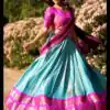 LNB 2001 See Blue Color Peaceful Kanchipuram Zari Weaving Lehenga Choli Wedding, Festive, Events Expected Delivery 4-6 Working Days@2199/- Only | Lehenga, Bollywood Lehenga, Creative Lehenga, Designer Lehenga, Embroidered Lehenga, Party Wear Lehenga