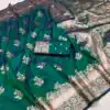 Green Banarasi Silk Weaving Lace Zari Work Saree
