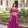 Rani Pink Fandy Silk With Sequins Work Lehenga Choli