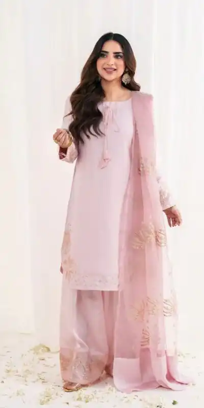 ZSR 3122 Baby Pink Natural Crep Silk Salwar Suit Perfect for Wedding, Party, Pongal, Onam, Reception – . Available at ₹1849 only. Delivery 4-6 Work | Jump Suits, Salwar suit, Casual Suits, Creative suits, Designer Suits, Palazzo Suits, Party Wear Suits, Patiala Suits, Straight Suits
