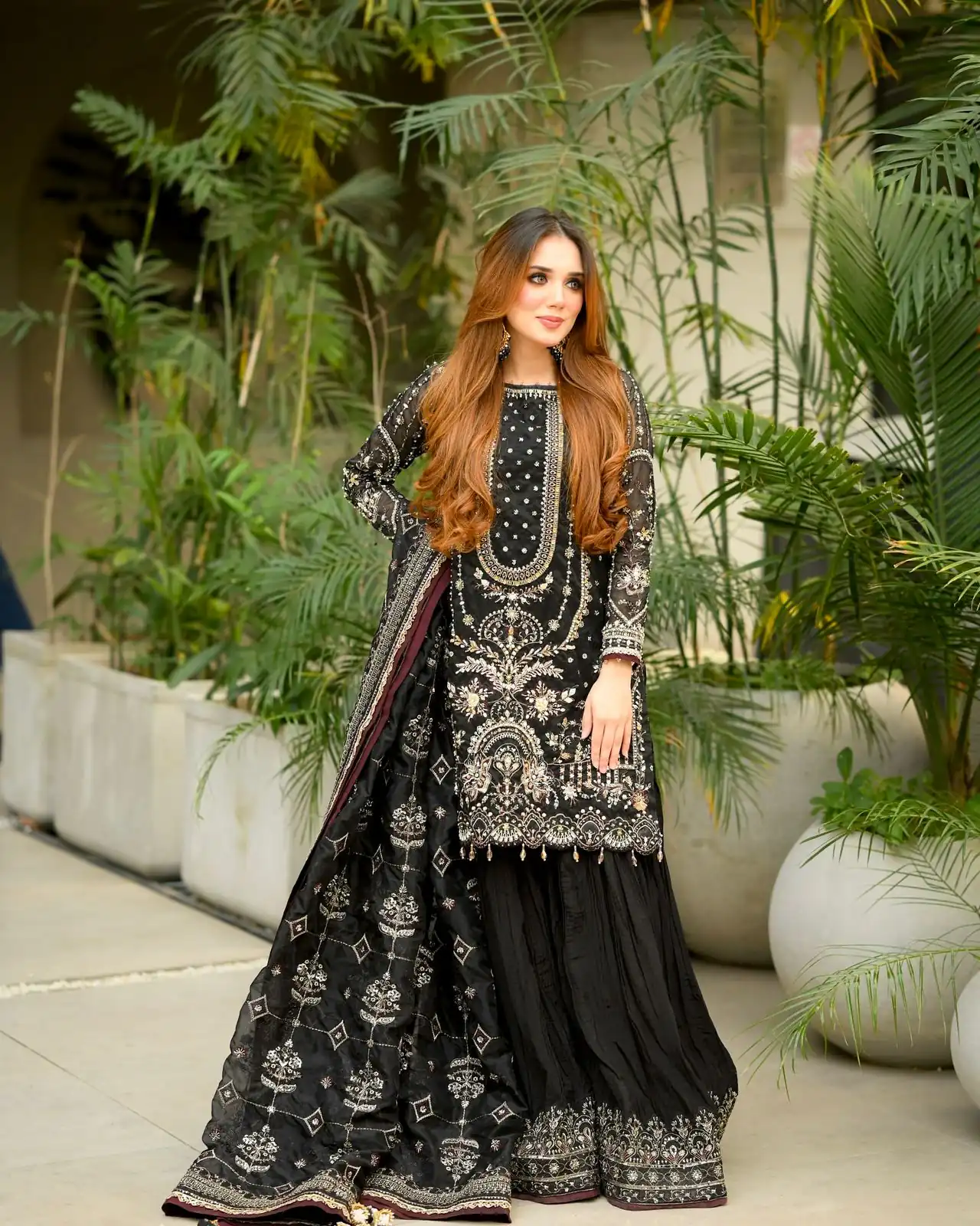 AD 213 Black Khajuri Crush Georgette Salwar Suit with Lace Work & Embroidery Work. Festive Deal ₹2649. Delivery 4-6 Working Days. Shop now. | Casual Suits, Jump Suits, Tops & Bottoms, Track Suits, Salwar suit, Creative suits, Designer Suits, Palazzo Suits, Party Wear Suits, Patiala Suits, Straight Suits, Trendy Wear