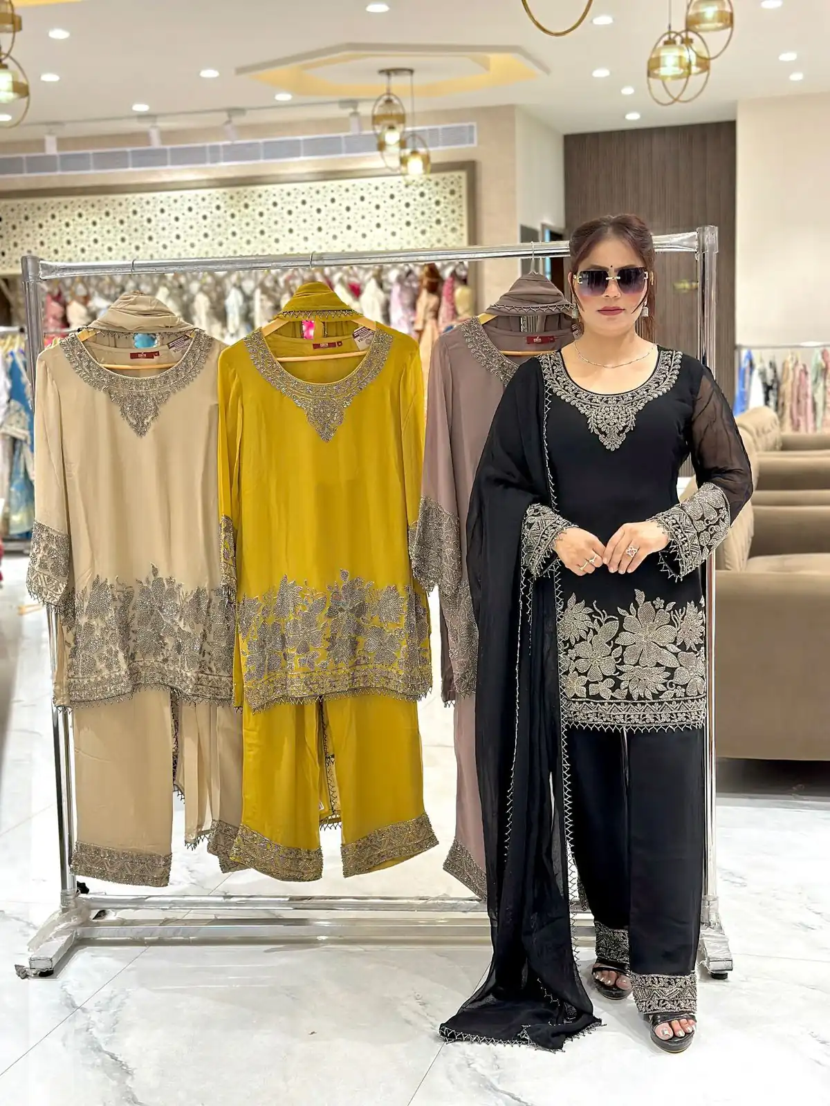 SSR 519 Black Faux Georgette Salwar Suit Perfect for Wedding, Party, Ganesh Chaturthi, Lohri, Bridal Wear – . Affordable Price ₹1849. Delivery 4-6 Wor | Jump Suits, Tops & Bottoms, Track Suits, Salwar suit, Casual Suits, Creative suits, Designer Suits, Palazzo Suits, Party Wear Suits, Patiala Suits, Straight Suits, Trendy Wear