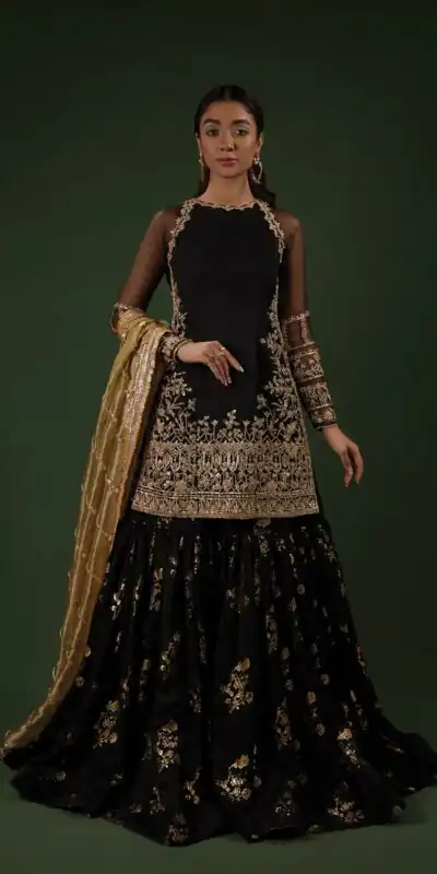 ZSR 3093 Black Faux Georgette Salwar Suit with Embroidery Work & Lace Work. Exclusive Offer ₹2149. Delivery 4-6 Working Days. Shop now. | Jump Suits, Tops & Bottoms, Track Suits, Salwar suit, Casual Suits, Creative suits, Designer Suits, Palazzo Suits, Party Wear Suits, Patiala Suits, Straight Suits, Trendy Wear