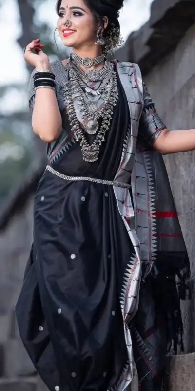 KPR 112 Black in Color Soft Lichi Silk Lace Border & Lace Work Saree . Grab it for ₹1399. Delivery 4-6 Working Days. Shop now. | Sarees, Bollywood Sarees, Creative Sarees, Designer Sarees, Embroidered Sarees, Ethnic Saree, Modern Digital sarees, Party Wear Sarees