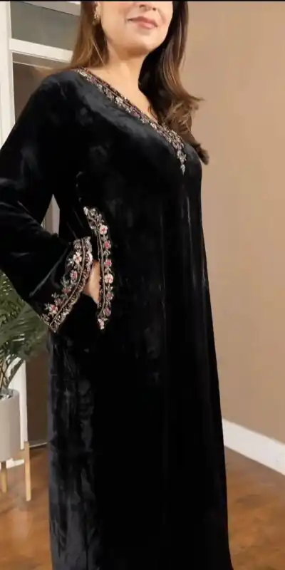 RTC 5810 Black Viscose velvet Salwar Suit. Perfect for Wedding, Party, Baby Shower, Housewarming, Eid – Get it for ₹1999. Delivery 4-6 Working Days. | Jump Suits, Tops & Bottoms, Track Suits, Salwar suit, Casual Suits, Creative suits, Designer Suits, Palazzo Suits, Party Wear Suits, Patiala Suits, Straight Suits, Trendy Wear