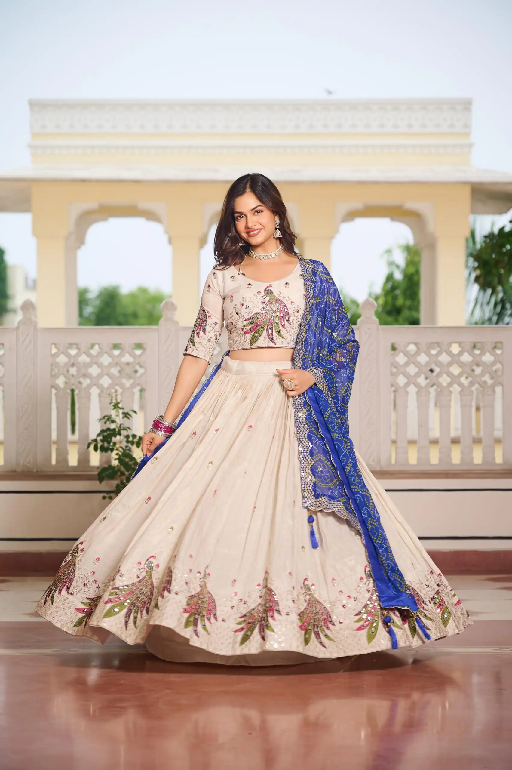 Ram 102 Blue Color Pure Tissue silk Lehenga Choli with Embroidery Work. Grab it for ₹3249. Delivery 4-6 Working Days. Shop now. | Lehenga, Bollywood Lehenga, Creative Lehenga, Designer Lehenga, Embroidered Lehenga, Party Wear Lehenga