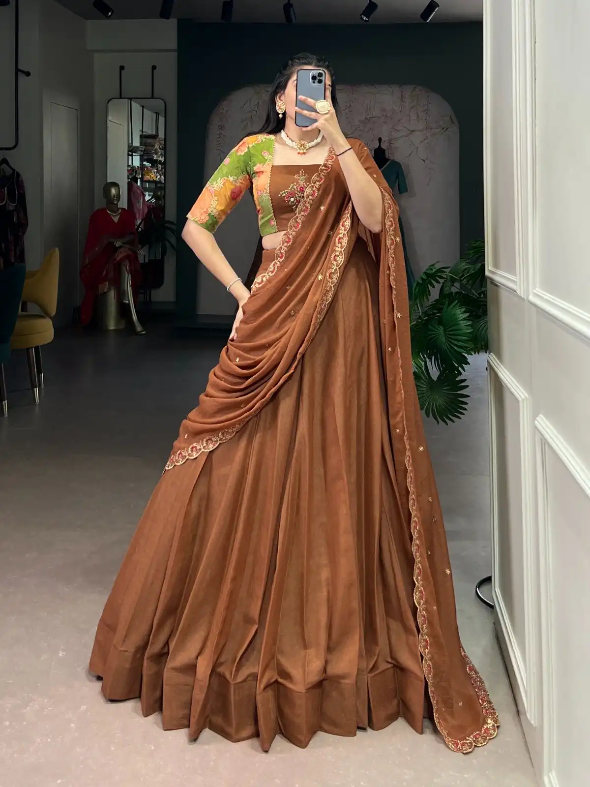 LNB 1068 Brown in Chocolate Crush Embroidery Work & Sequins Work Lehenga Choli . Available at ₹3349 only. Delivery 4-6 Working Days. Shop now. | Lehenga, Bollywood Lehenga, Creative Lehenga, Designer Lehenga, Embroidered Lehenga, Party Wear Lehenga