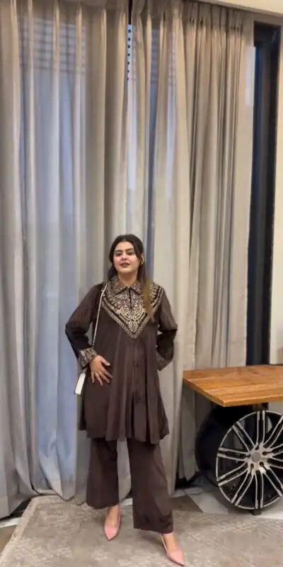 BE 413 Brown Color Velvet Salwar Suit with Embroidery Work. Wedding, Party, Festive, Events, Special Price ₹1799. Delivery 4-6 Working Days. Shop now. | Jump Suits, Tops & Bottoms, Track Suits, Salwar suit, Casual Suits, Creative suits, Designer Suits, Palazzo Suits, Party Wear Suits, Patiala Suits, Straight Suits, Trendy Wear