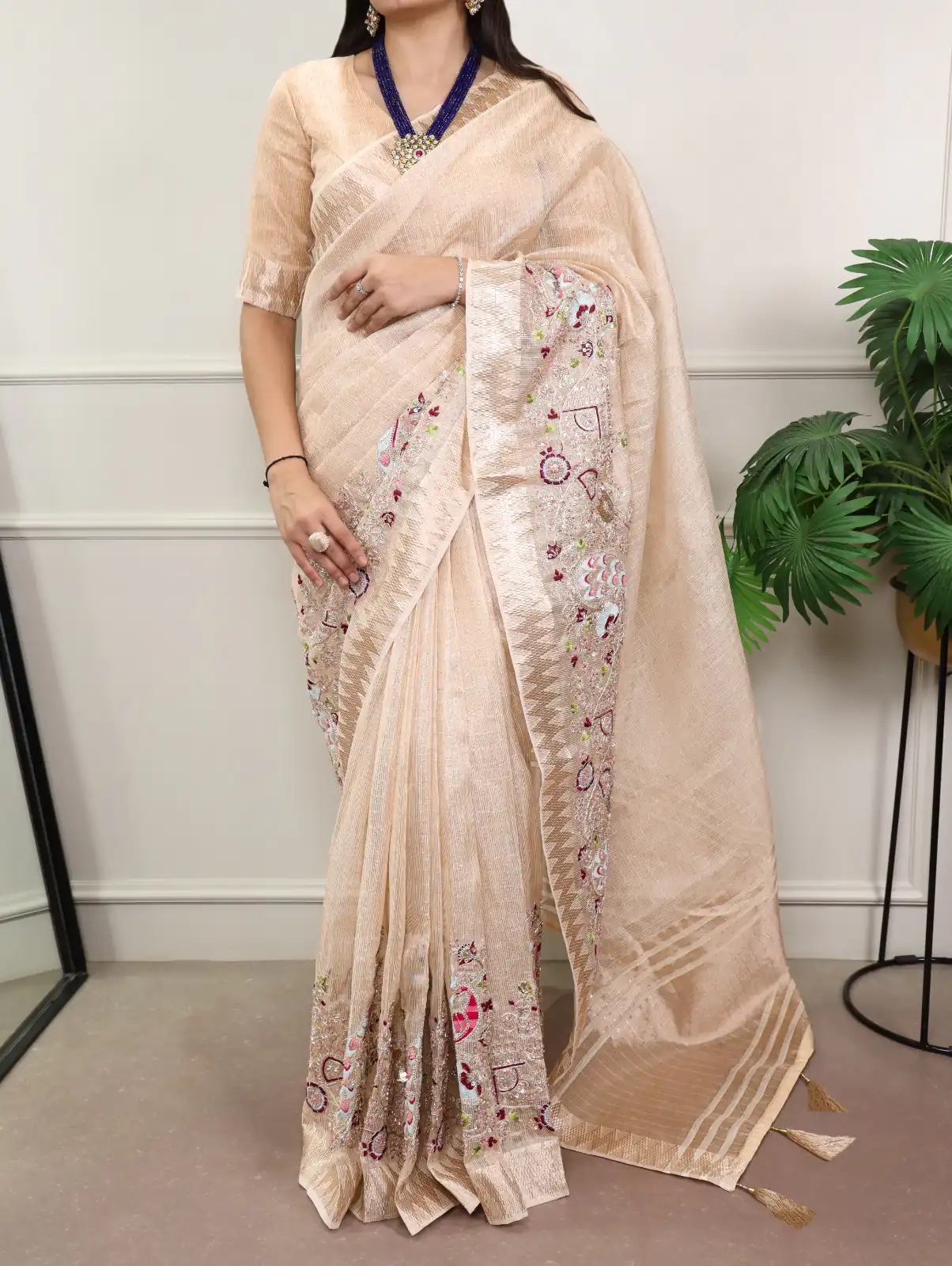 YNF 7401 Cream in Zari Kota Tissue Zari Work & Embroidery Work Saree . Get it for ₹3199. Delivery 4-6 Working Days. Shop now. | Sarees, Bollywood Sarees, Creative Sarees, Designer Sarees, Embroidered Sarees, Ethnic Saree, Modern Digital sarees, Party Wear Sarees