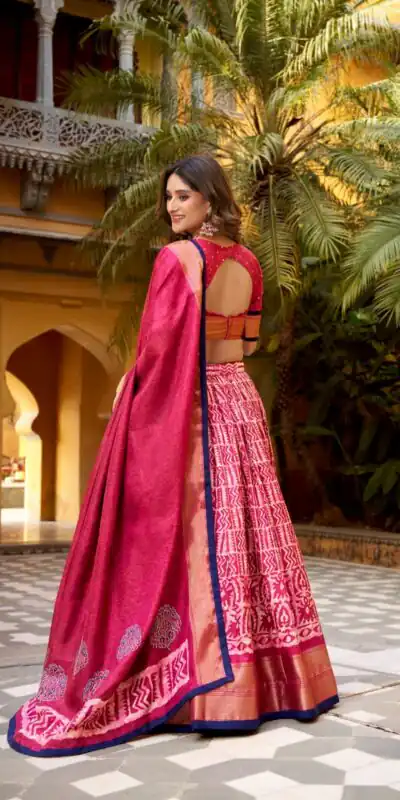 LNB 1252 Gajari Dola Silk Lehenga Choli Perfect for Wedding, Party, Raksha Bandhan, Engagement, Onam – . Now at just ₹2449. Delivery 4-6 Working Days. | Lehenga, Bollywood Lehenga, Creative Lehenga, Designer Lehenga, Embroidered Lehenga, Party Wear Lehenga