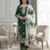 SRK 5315 Green Organza SILK Salwar Suit Perfect for Wedding, Party, Lohri, Ethnic Day, Eid – . Affordable Price ₹2499. Delivery 4-6 Working Days. | Casual Suits, Jump Suits, Tops & Bottoms, Track Suits, Salwar suit, Creative suits, Designer Suits, Palazzo Suits, Party Wear Suits, Patiala Suits, Straight Suits, Trendy Wear