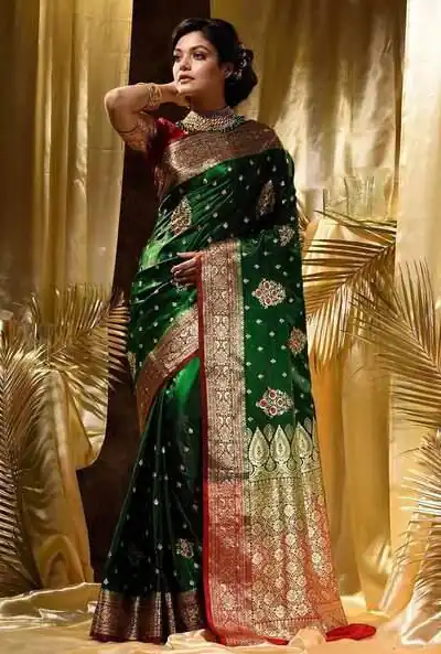 KPR 227 Green in Color Soft Lichi Silk. Lace Border & Lace Work Saree Grab it for ₹1399. Delivery 4-6 Working Days. Shop now. | Sarees, Bollywood Sarees, Creative Sarees, Designer Sarees, Embroidered Sarees, Ethnic Saree, Modern Digital sarees, Party Wear Sarees