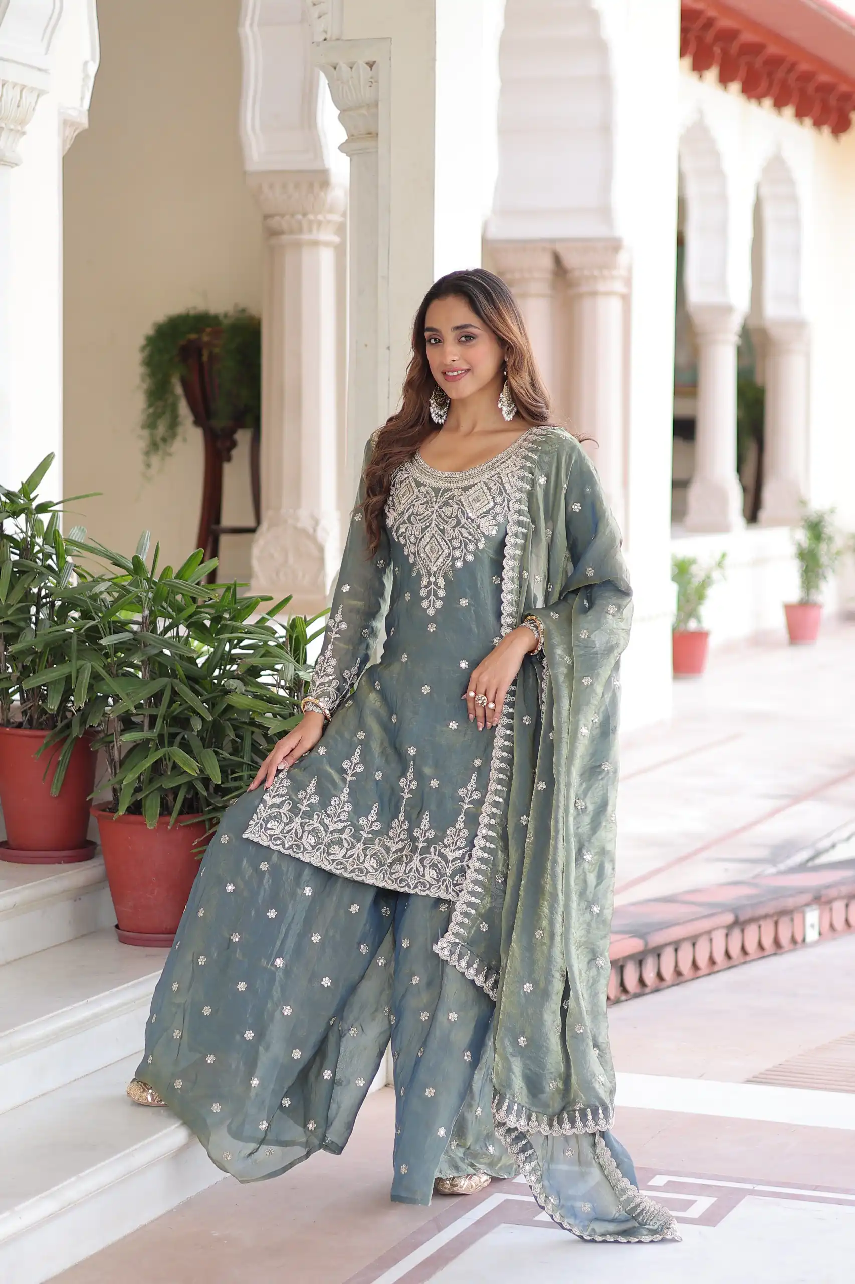 KA 1211 Grey Fandy Silk Salwar Suit Perfect for Wedding, Party, Sangeet, Haldi, Ethnic Day – . Festive Deal ₹2549. Delivery 4-6 Working Days. Shop now. | Casual Suits, Jump Suits, Tops & Bottoms, Track Suits, Salwar suit, Creative suits, Designer Suits, Palazzo Suits, Party Wear Suits, Patiala Suits, Straight Suits, Trendy Wear