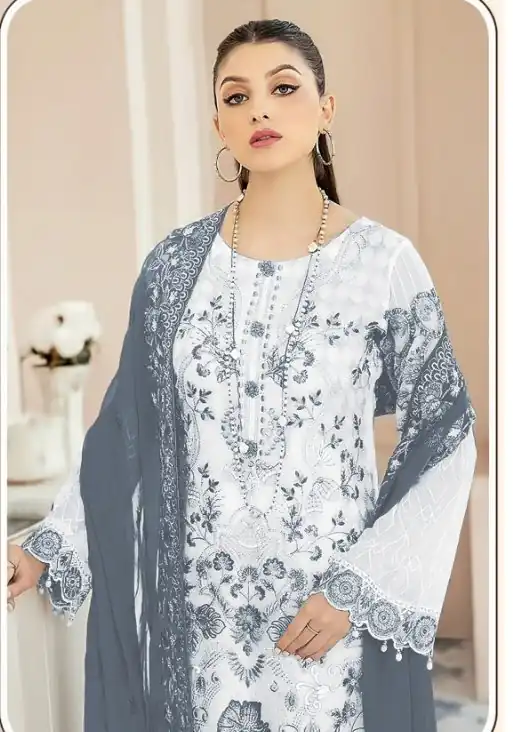 DS SF 123 Grey Georgette Salwar Suit Perfect for Wedding, Party, Family Gatherings, Lohri, Mehendi – . Now at just ₹1949. Delivery 4-6 Working Days. | Casual Suits, Jump Suits, Tops & Bottoms, Track Suits, Salwar suit, Creative suits, Designer Suits, Palazzo Suits, Party Wear Suits, Patiala Suits, Straight Suits, Trendy Wear