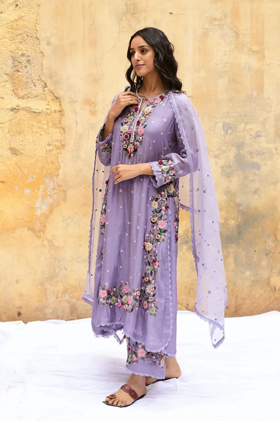 NSR 862 Lavender Faux Georgette Slawar Suit with Embroidery Work & Lace Work. Introductory Price ₹2149. Delivery 4-6 Working Days. Shop now. | Casual Suits, Jump Suits, Tops & Bottoms, Track Suits, Salwar suit, Creative suits, Designer Suits, Palazzo Suits, Party Wear Suits, Patiala Suits, Straight Suits, Trendy Wear