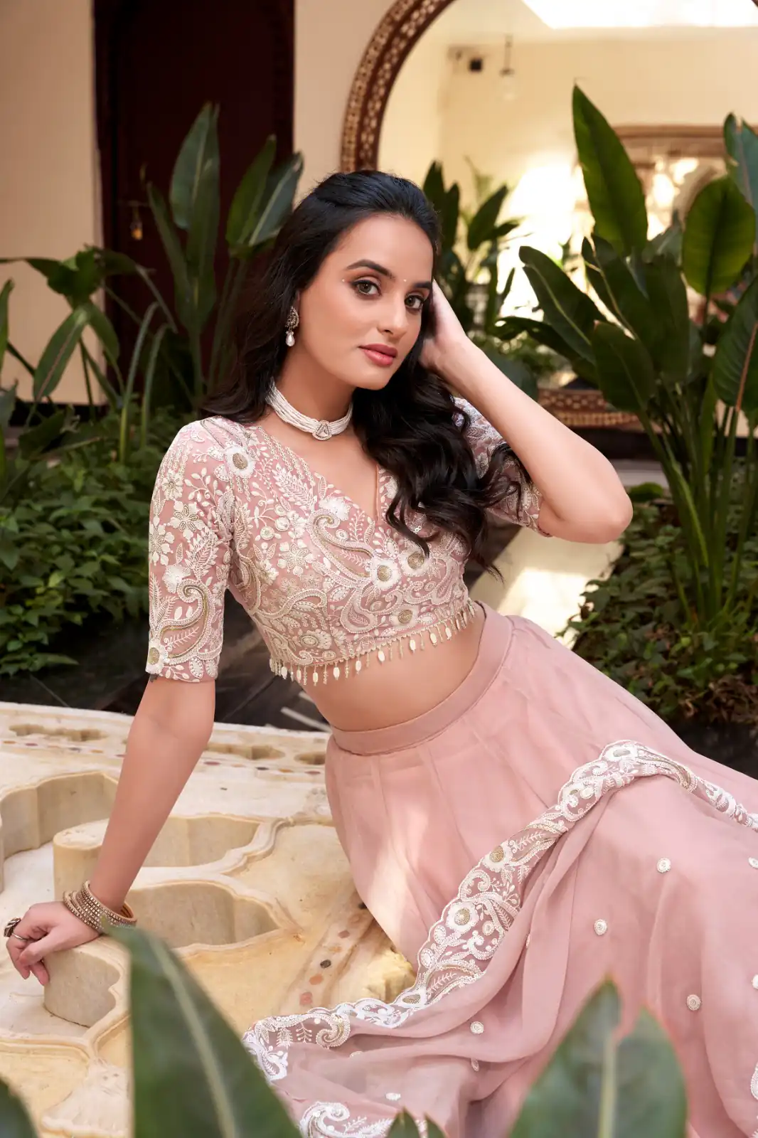 LNB 1439 Light pink Weone Silk Lehenga Choli Perfect for Wedding, Party, Diwali, Ganesh Chaturthi, Bridal Wear – . Now at just ₹3599. Delivery 4- | Lehenga, Bollywood Lehenga, Creative Lehenga, Designer Lehenga, Embroidered Lehenga, Party Wear Lehenga
