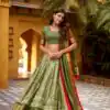 LNB 1252 Mahendi Dola Silk Lehenga Choli Perfect for Wedding, Party, Raksha Bandhan, Engagement, Onam – . Now at just ₹2449. Delivery 4-6 Working Days. | Lehenga, Bollywood Lehenga, Creative Lehenga, Designer Lehenga, Embroidered Lehenga, Party Wear Lehenga
