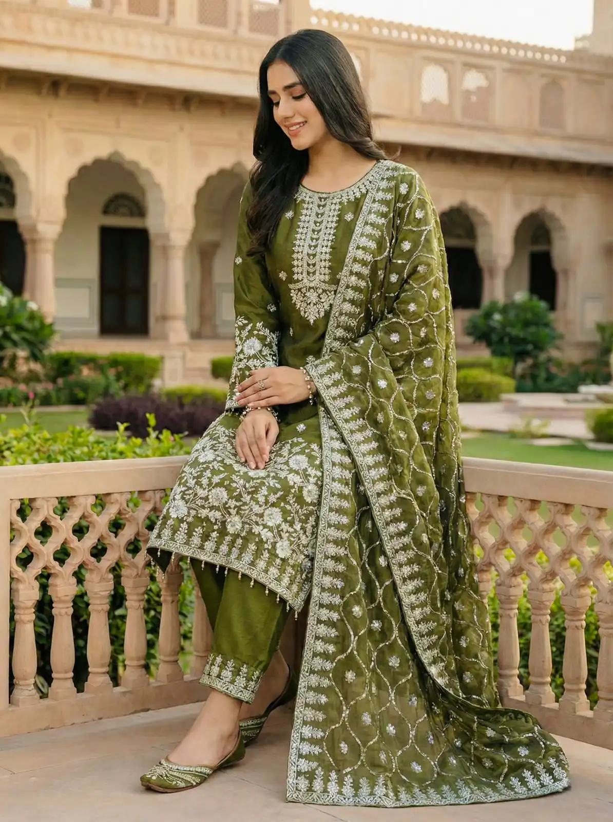 SRK 5320 Mahendi in Organza Silk Embroidery Work & Lace Work Salwar Suit . Available at ₹2399 only. Delivery 4-6 Working Days. Shop now. | Jump Suits, Tops & Bottoms, Track Suits, Salwar suit, Casual Suits, Creative suits, Designer Suits, Palazzo Suits, Party Wear Suits, Patiala Suits, Straight Suits, Trendy Wear