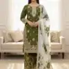 SRK 5315 Mahendi Organza SILK Salwar Suit Perfect for Wedding, Party, Lohri, Ethnic Day, Eid – . Affordable Price ₹2499. Delivery 4-6 Working Days. | Casual Suits, Jump Suits, Tops & Bottoms, Track Suits, Salwar suit, Creative suits, Designer Suits, Palazzo Suits, Party Wear Suits, Patiala Suits, Straight Suits, Trendy Wear