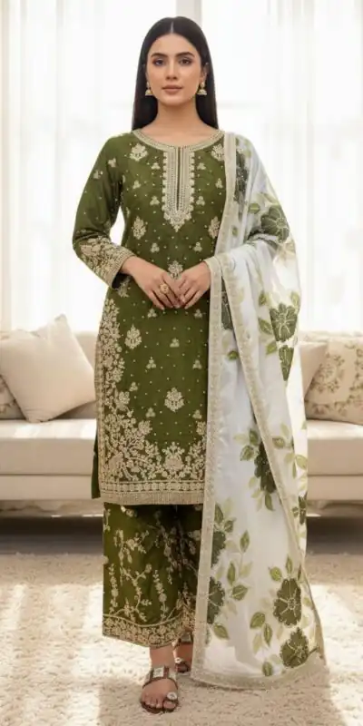 SRK 5315 Mahendi Organza SILK Salwar Suit Perfect for Wedding, Party, Lohri, Ethnic Day, Eid – . Affordable Price ₹2499. Delivery 4-6 Working Days. | Casual Suits, Jump Suits, Tops & Bottoms, Track Suits, Salwar suit, Creative suits, Designer Suits, Palazzo Suits, Party Wear Suits, Patiala Suits, Straight Suits, Trendy Wear