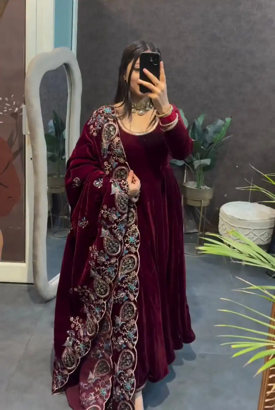 ST 1148 Maroon 9000 Velvet Salwar Suit with Embroidery Work & Lace Work. Get it for ₹2449. Delivery 4-6 Working Days. Shop now. | Casual Suits, Jump Suits, Tops & Bottoms, Track Suits, Salwar suit, Creative suits, Designer Suits, Palazzo Suits, Party Wear Suits, Patiala Suits, Straight Suits, Trendy Wear