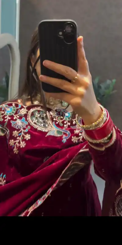 ST 1148 Maroon 9000 Velvet Salwar Suit with Embroidery Work & Lace Work. Get it for ₹2449. Delivery 4-6 Working Days. Shop now. | Casual Suits, Jump Suits, Tops & Bottoms, Track Suits, Salwar suit, Creative suits, Designer Suits, Palazzo Suits, Party Wear Suits, Patiala Suits, Straight Suits, Trendy Wear