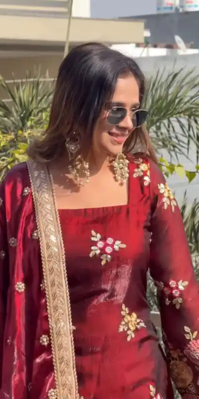 NSR 881 Maroon Organza Poly Silk Salwar Suit with Embroidery Work & Lace Work. Introductory Price ₹209. Delivery 4-6 Working Days. Shop now. | Casual Suits, Jump Suits, Salwar suit, Creative suits, Designer Suits, Palazzo Suits, Party Wear Suits, Patiala Suits, Straight Suits