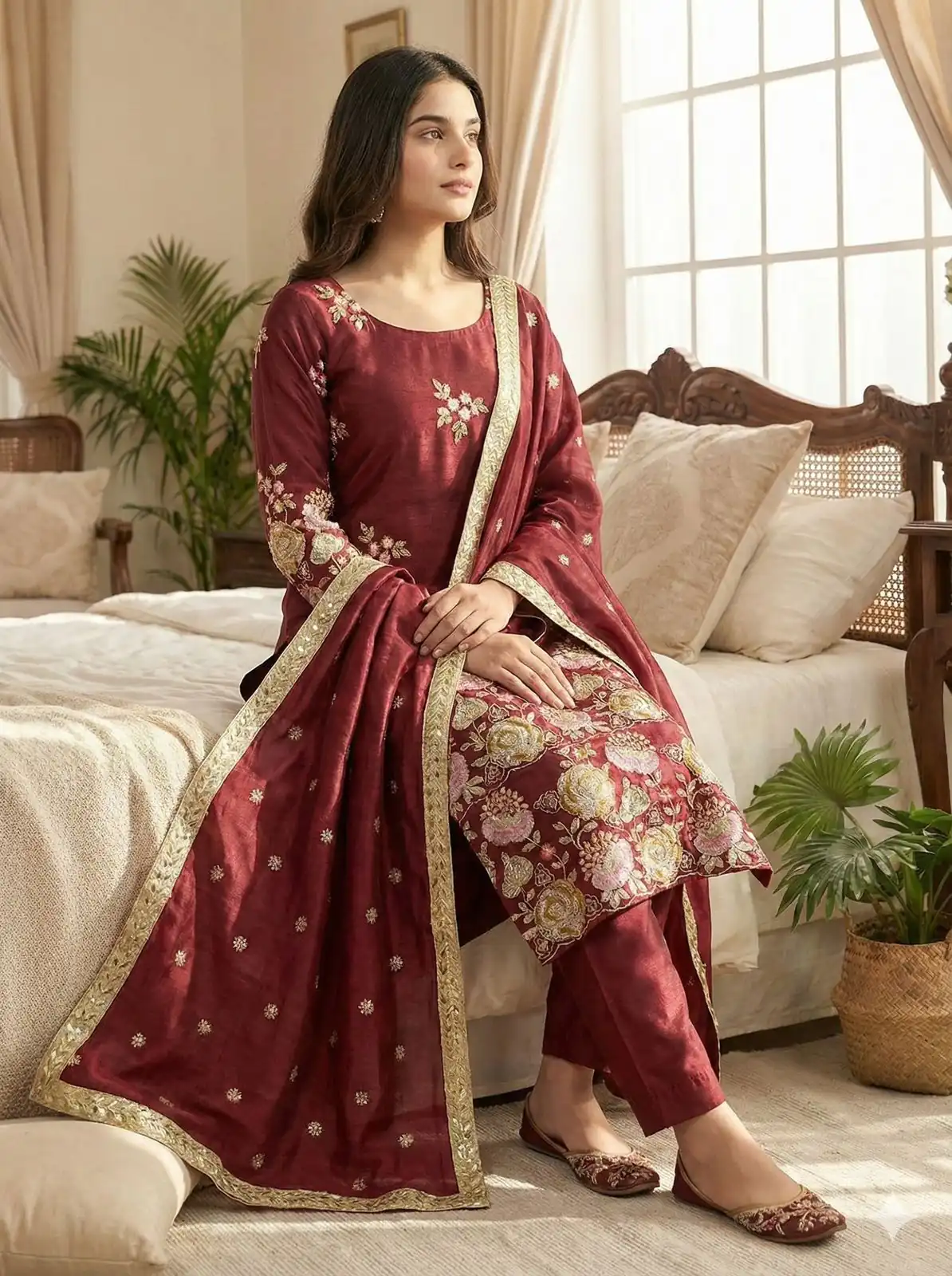 NSR 881 Maroon Organza Poly Silk Salwar Suit with Embroidery Work & Lace Work. Introductory Price ₹209. Delivery 4-6 Working Days. Shop now. | Casual Suits, Jump Suits, Salwar suit, Creative suits, Designer Suits, Palazzo Suits, Party Wear Suits, Patiala Suits, Straight Suits