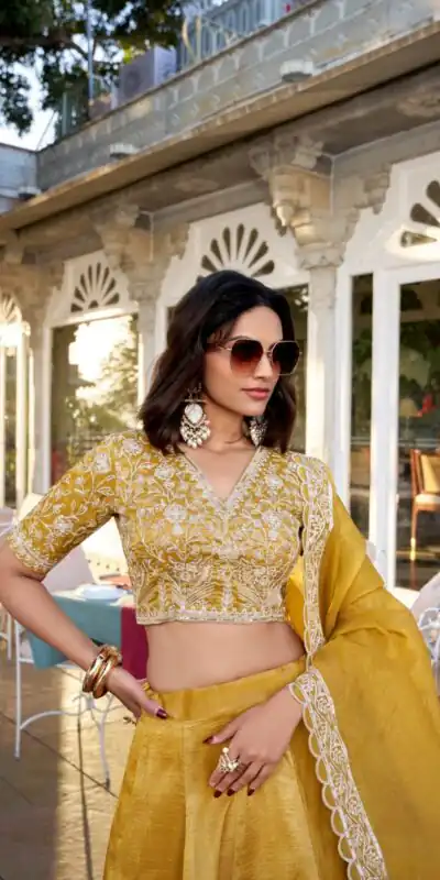 LNB 1424 Mustard Color Mustard Goldie Plain Lehenga Choli Wedding, Party, Festive, Events Etc. Delivery 4-6 Working Days Rs 3199 | Lehenga, Bollywood Lehenga, Creative Lehenga, Designer Lehenga, Embroidered Lehenga, Party Wear Lehenga