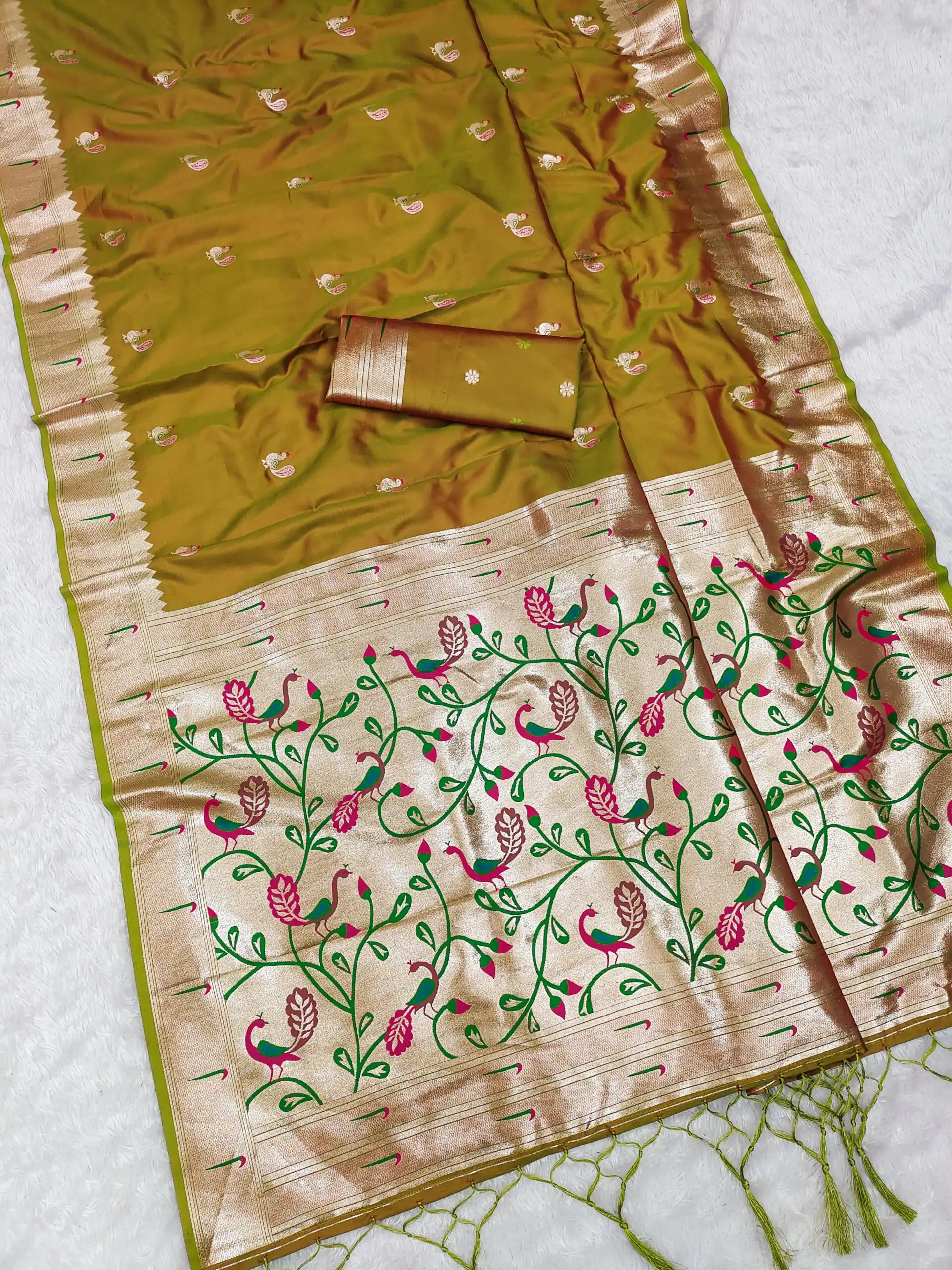 MB 389 Mustered Soft Paithani Silk Saree with Lace Work & Zari Work. Affordable Price ₹2049. Delivery 4-6 Working Days. Shop now. | Sarees, Bollywood Sarees, Creative Sarees, Designer Sarees, Embroidered Sarees, Ethnic Saree, Modern Digital sarees, Party Wear Sarees