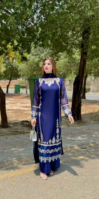 ZF 429 Navy Blue Faux Georgette Salwar Suit Perfect for Wedding, Party, Holi, Engagement, Eid – . Available at ₹1999 only. Delivery 4-6 Working Da | Jump Suits, Tops & Bottoms, Track Suits, Salwar suit, Casual Suits, Creative suits, Designer Suits, Palazzo Suits, Party Wear Suits, Patiala Suits, Straight Suits, Trendy Wear