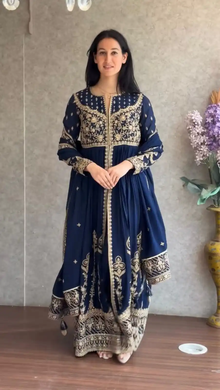 KD 1554 Navy Blue Faux Georgette Salwar Suit with Designer Work. Affordable Price ₹2549. Delivery 4-6 Working Days. Shop now. | Jump Suits, Tops & Bottoms, Track Suits, Salwar suit, Casual Suits, Creative suits, Designer Suits, Palazzo Suits, Party Wear Suits, Patiala Suits, Straight Suits, Trendy Wear