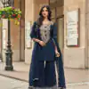 FC Sayuuri 5595 Navy Blue Georgette Salwar Suit with Embroidery Work & Lace Work. Special Price ₹3149. Delivery 4-6 Working Days. Shop now. | Casual Suits, Jump Suits, Tops & Bottoms, Track Suits, Salwar suit, Creative suits, Designer Suits, Palazzo Suits, Party Wear Suits, Patiala Suits, Straight Suits, Trendy Wear
