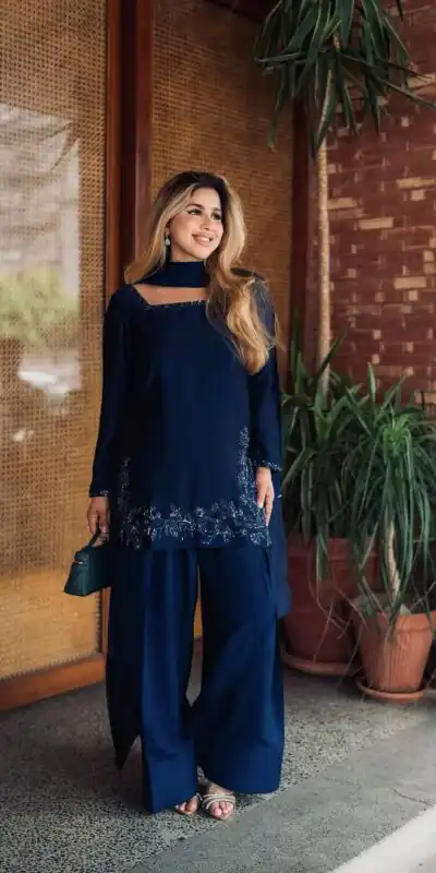 ZF 420 Navy Blue in Natural Crep Silk Embroidery Work Salwar Suit . Exclusive Offer ₹1899. Delivery 4-6 Working Days. Shop now. | Casual Suits, Jump Suits, Tops & Bottoms, Track Suits, Salwar suit, Creative suits, Designer Suits, Palazzo Suits, Party Wear Suits, Patiala Suits, Straight Suits, Trendy Wear
