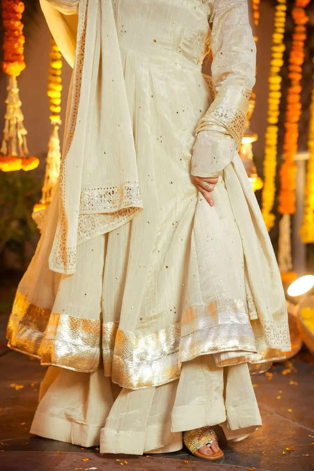 KD 1555 Off White Chinon Silk Gown Perfect for Wedding, Party, Engagement, Lohri, Diwali – . Grab it for ₹2149. Delivery 4-6 Working Days. Shop n | Gowns, Bollywood Gowns, Creative Gowns, Designer Gowns, Embroidered Gowns, Party Wear Gowns