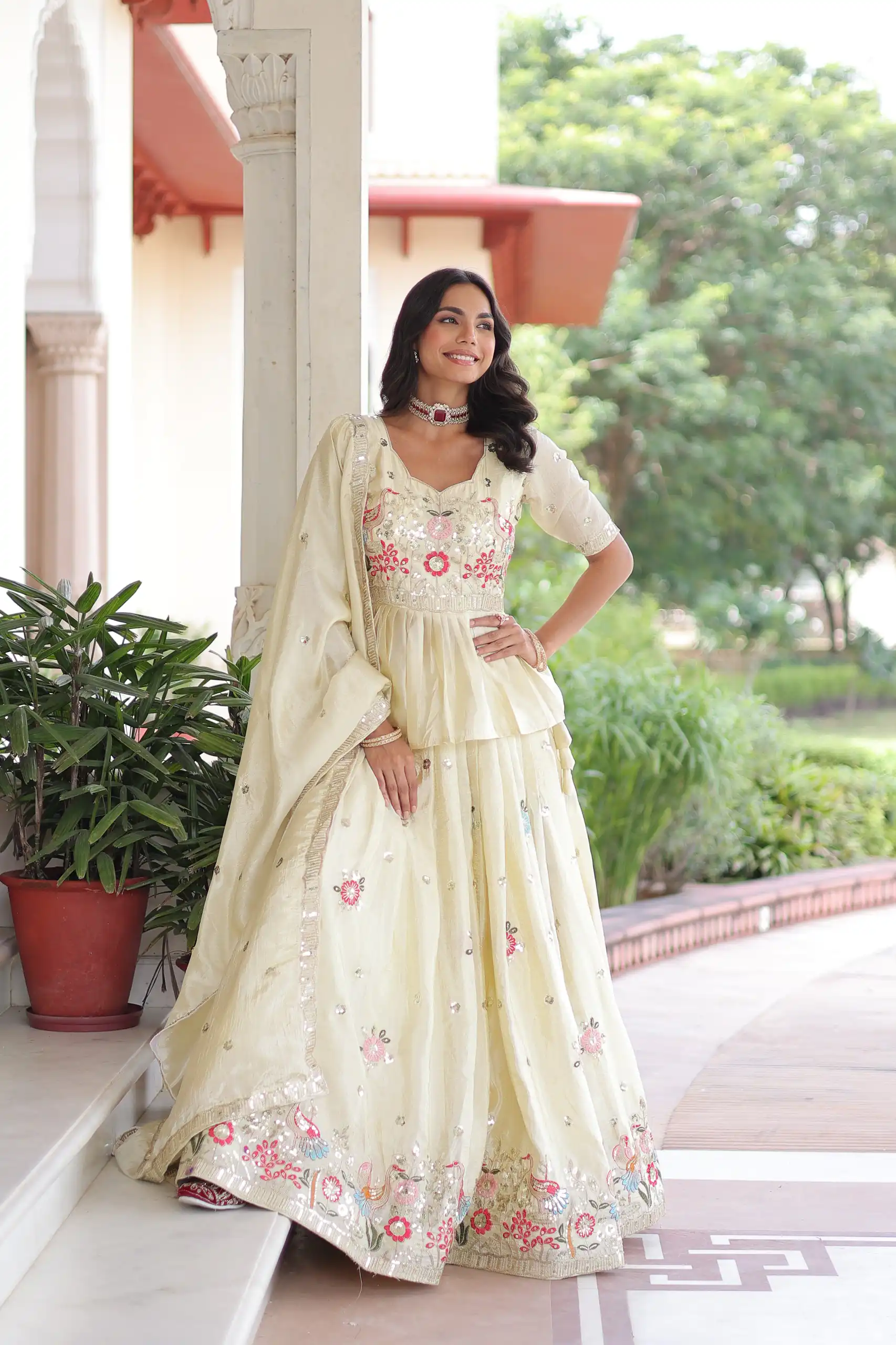 KA 5060 Off White Gold Crush Lehenga Choli Perfect for Wedding, Party, Bridal Wear, Makar Sankranti, Raksha Bandhan – . Exclusive Offer ₹2649. Del | Lehenga, Bollywood Lehenga, Creative Lehenga, Designer Lehenga, Embroidered Lehenga, Party Wear Lehenga